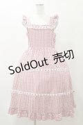 Cherirulu Chocola / ギンガムチェックジャンパースカート L レッド H-25-11-24-1075-LO-OP-NS-ZH