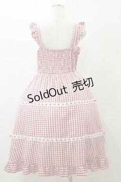 画像2: Cherirulu Chocola / ギンガムチェックジャンパースカート L レッド H-25-11-24-1075-LO-OP-NS-ZH