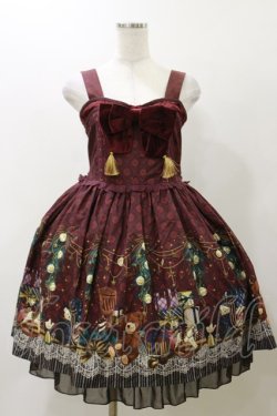 画像1: axes femme kawaii / キャロルナイトワンピース M ワイン H-25-11-24-1078-AX-OP-NS-ZH