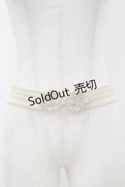 画像1: axes femme / しずく付クラシカルゴムベルト Free 生成り H-25-11-24-1012-AX-ZA-NS-ZH