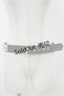 画像1: ALICE and the PIRATES / スタッズ付きベルト  ブラック/ゴールド H-25-11-24-1013-PA-ZA-NS-ZH