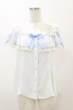 画像1: Angelic Pretty / Lovelyスクエアブラウス Free サックス H-25-11-24-1019-AP-BL-NS-ZH