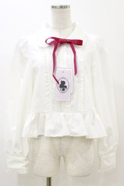 画像1: Cherirulu Chocola / MYリボンマルエリブラウス L オフ H-25-11-24-1020-LO-BL-NS-ZH