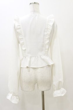 画像2: EATME / Vネックラッフルブラウス Free オフ H-25-11-24-1022-LO-BL-NS-ZH