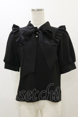 画像1: Amavel / Dreaming Ribbonボウタイトップス Free ブラック H-25-11-24-1023-CA-TO-NS-ZH