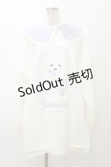 NOEMIE / 裏起毛袖フリルしろくまチュニック Free オフ/サックス H-25-11-24-1031-LO-TO-NS-ZH