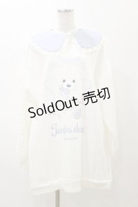 NOEMIE / 裏起毛袖フリルしろくまチュニック Free オフ/サックス H-25-11-24-1031-LO-TO-NS-ZH