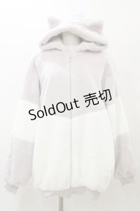 NOEMIE / ねこ耳配色ユニセックスファーブルゾン Free ピンク H-25-11-24-1033-LO-JA-NS-ZH