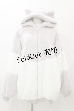 画像1: NOEMIE / ねこ耳配色ユニセックスファーブルゾン Free ピンク H-25-11-24-1033-LO-JA-NS-ZH