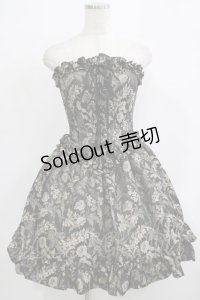 Millefleurs / ジャガードコルセット＆スカート  ブラック H-25-11-25-001-EL-OP-KB-ZH