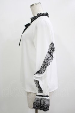 画像2: Amilige / レースフリルブラウス  白 H-25-11-25-025-PU-BL-KB-ZH