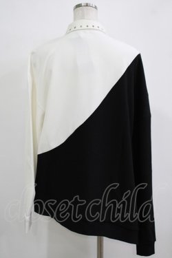 画像3: HELL CAT PUNKS / シャツ風プルオーバー F 黒×白 H-25-11-25-027-PU-TO-KB-ZH