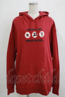 画像1: Candy Stripper / THREE RULES HOODIE  レッド H-25-11-25-031-PU-TO-KB-ZH