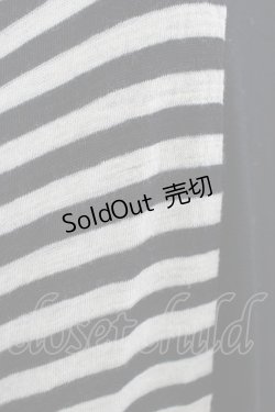 画像5: ALGONQUINS / ボーダー切替ロングカーデ  黒 H-25-11-25-036-AL-TO-KB-ZH