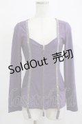 Ozz Croce / ZIPカットソーカーディガン  パープル H-25-11-25-039-OO-TO-KB-ZH