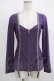 画像1: Ozz Croce / ZIPカットソーカーディガン  パープル H-25-11-25-039-OO-TO-KB-ZH (1)
