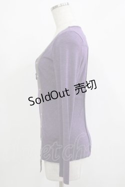 画像2: Ozz Croce / ZIPカットソーカーディガン  パープル H-25-11-25-039-OO-TO-KB-ZH