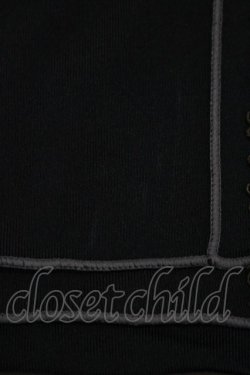 画像5: OZZ ANGELO / レースチャーム風カットソー  黒 H-25-11-25-040-OO-TO-KB-ZH