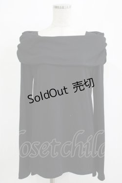 画像1: SEX POT ReVeNGe / オフショルカットソー  ブラック H-25-11-25-041-SP-TO-KB-ZH