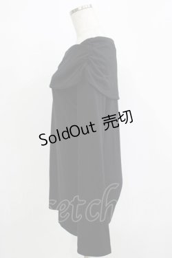 画像2: SEX POT ReVeNGe / オフショルカットソー  ブラック H-25-11-25-041-SP-TO-KB-ZH