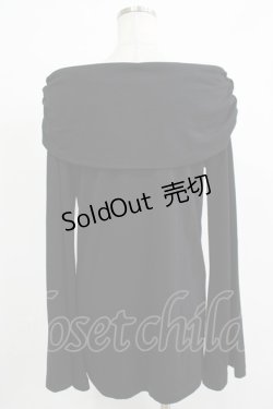 画像3: SEX POT ReVeNGe / オフショルカットソー  ブラック H-25-11-25-041-SP-TO-KB-ZH