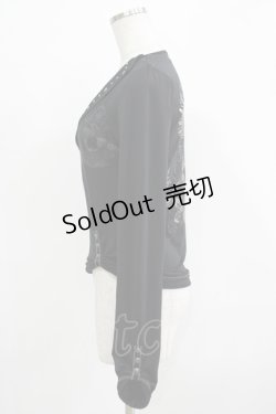 画像2: OZZ ANGELO / 裾ギャザーカットソー  黒 H-25-11-25-042-OO-TO-KB-ZH