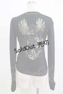 画像3: OZZ ANGELO / 裾ギャザーカットソー  黒 H-25-11-25-042-OO-TO-KB-ZH