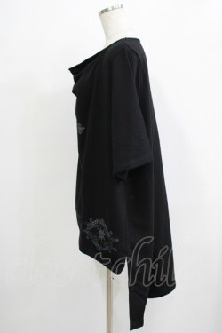 画像2: SEX POT ReVeNGe / クロスプリントロングトップス  ブラック H-25-11-25-043-SP-TO-KB-ZT1127J