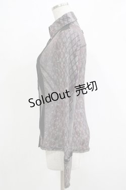 画像2: Ozz Croce / 総柄ブラウス  グレー H-25-11-25-044-OO-TO-KB-ZH