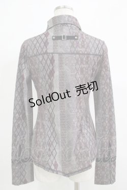 画像3: Ozz Croce / 総柄ブラウス  グレー H-25-11-25-044-OO-TO-KB-ZH