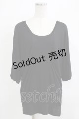 Ozz Croce / バックプリントドルマンカットソー  黒 H-25-11-25-045-OO-TO-KB-ZH