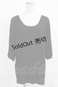 Ozz Croce / バックプリントドルマンカットソー  黒 H-25-11-25-045-OO-TO-KB-ZH