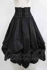 Rozen Kavalier / 刺繍ハイウエストロングスカート  ブラック H-25-11-25-005-OO-SK-KB-ZH