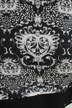 画像4: SEX POT ReVeNGe / 総柄シフォン半袖パーカー  ブラック H-25-11-25-047-SP-TO-KB-ZT1127J