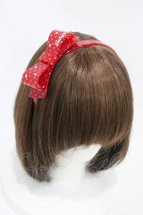 BABY,THE STARS SHINE BRIGHT / ドットリボンカチューシャ  レッド H-25-11-25-1006-BA-AC-NS-ZH