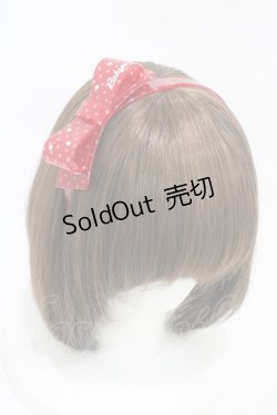 画像1: BABY,THE STARS SHINE BRIGHT / ドットリボンカチューシャ  レッド H-25-11-25-1006-BA-AC-NS-ZH