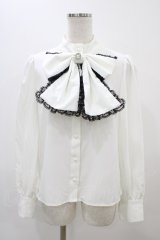 Jamie エーエヌケー / BIGリボンブラウス M オフ H-25-11-25-1051-LO-BL-NS-ZH