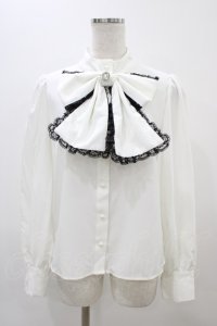 Jamie エーエヌケー / BIGリボンブラウス M オフ H-25-11-25-1051-LO-BL-NS-ZH