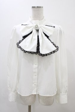 画像1: Jamie エーエヌケー / BIGリボンブラウス M オフ H-25-11-25-1051-LO-BL-NS-ZH