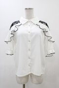 NOEMIE / レース切替ラッフルブラウス M オフ H-25-11-25-1052-LO-BL-NS-ZH