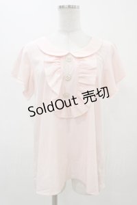 Ank Rouge / バックリボンブラウス M ピンク H-25-11-25-1053-CA-BL-NS-ZH