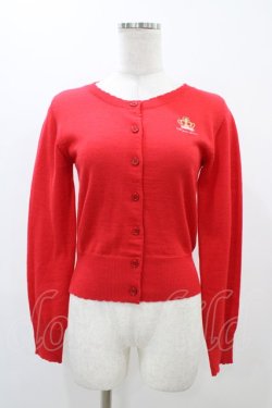 画像1: Angelic Pretty / ロイヤルクラウン刺繍カーディガン Free レッド H-25-11-25-1056-AP-TO-NS-ZH