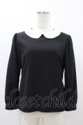 franche lippee black / 丸襟ブラウス M ブラック H-25-11-25-1059-LO-BL-NS-ZH