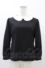 franche lippee black / 丸襟ブラウス M ブラック H-25-11-25-1059-LO-BL-NS-ZH