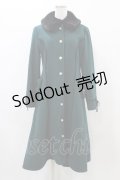 axes femme / ファー襟フィッシュテールコート M D.グリーン H-25-11-25-1060-AX-CO-NS-ZH