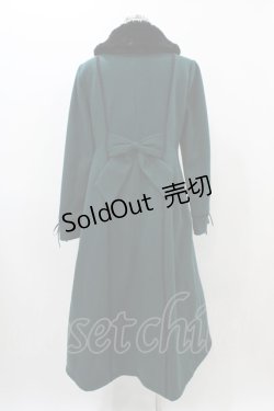 画像2: axes femme / ファー襟フィッシュテールコート M D.グリーン H-25-11-25-1060-AX-CO-NS-ZH