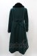 画像2: axes femme / ファー襟フィッシュテールコート M D.グリーン H-25-11-25-1060-AX-CO-NS-ZH (2)