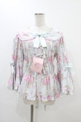 metamorphose / 【プラスサイズ】シャーロット丸襟姫袖ブラウス プラスサイズ ミント系 H-25-11-25-1015-ME-BL-NS-ZH