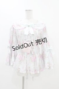 metamorphose / 【プラスサイズ】シャーロット丸襟姫袖ブラウス プラスサイズ ミント系 H-25-11-25-1015-ME-BL-NS-ZH