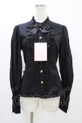 metamorphose / スタンドカラーピンタックフリルブラウス サイズ1 ブラック H-25-11-25-1017-ME-BL-NS-ZH